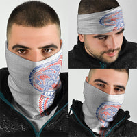 Hawaiian Traditional Tattoos Neck Gaiter Kakau Tribal Tropical Plant Motif Hawaii Flag Color Inspired