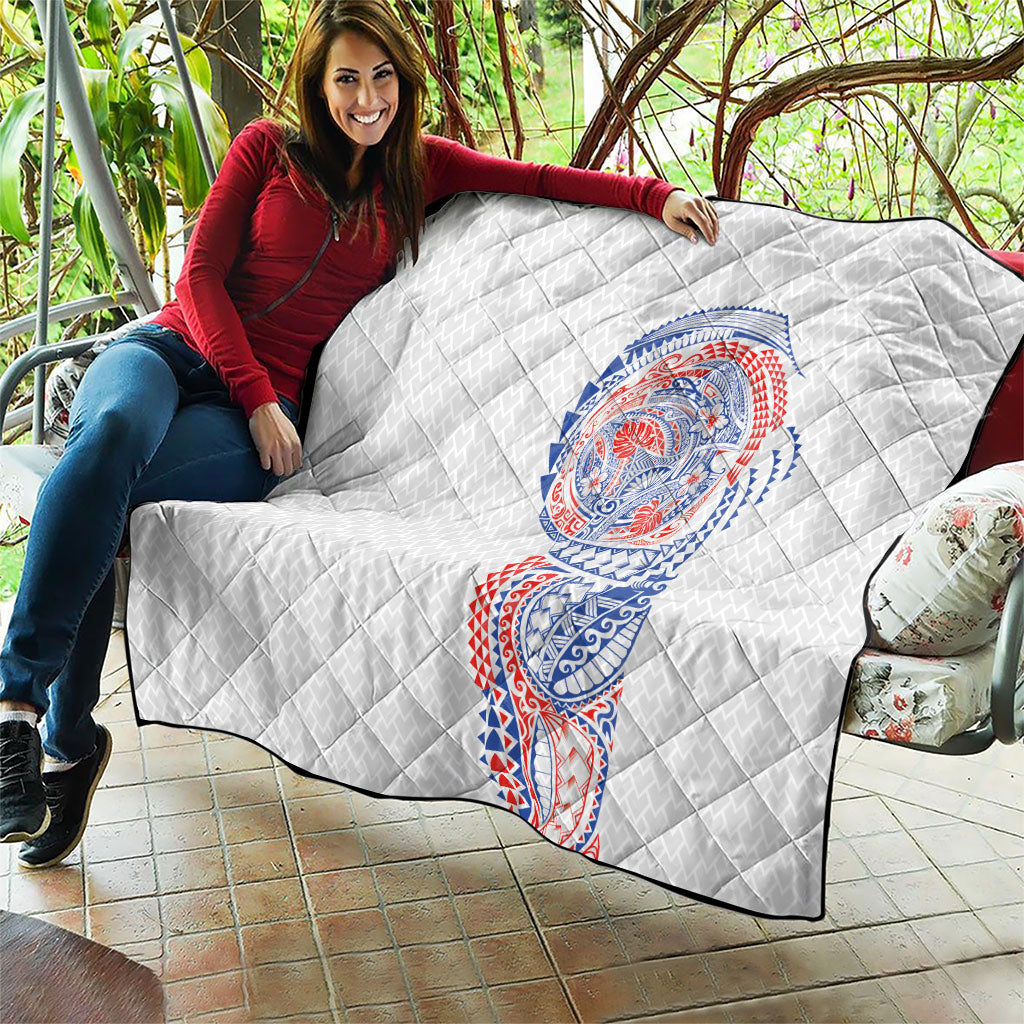Hawaiian Traditional Tattoos Quilt Kakau Tribal Tropical Plant Motif Hawaii Flag Color Inspired