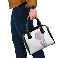 Hawaiian Traditional Tattoos Shoulder Handbag Kakau Tribal Tropical Plant Motif Hawaii Flag Color Inspired