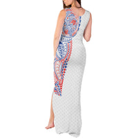 Hawaiian Traditional Tattoos Tank Maxi Dress Kakau Tribal Tropical Plant Motif Hawaii Flag Color Inspired LT03 - Polynesian Pride
