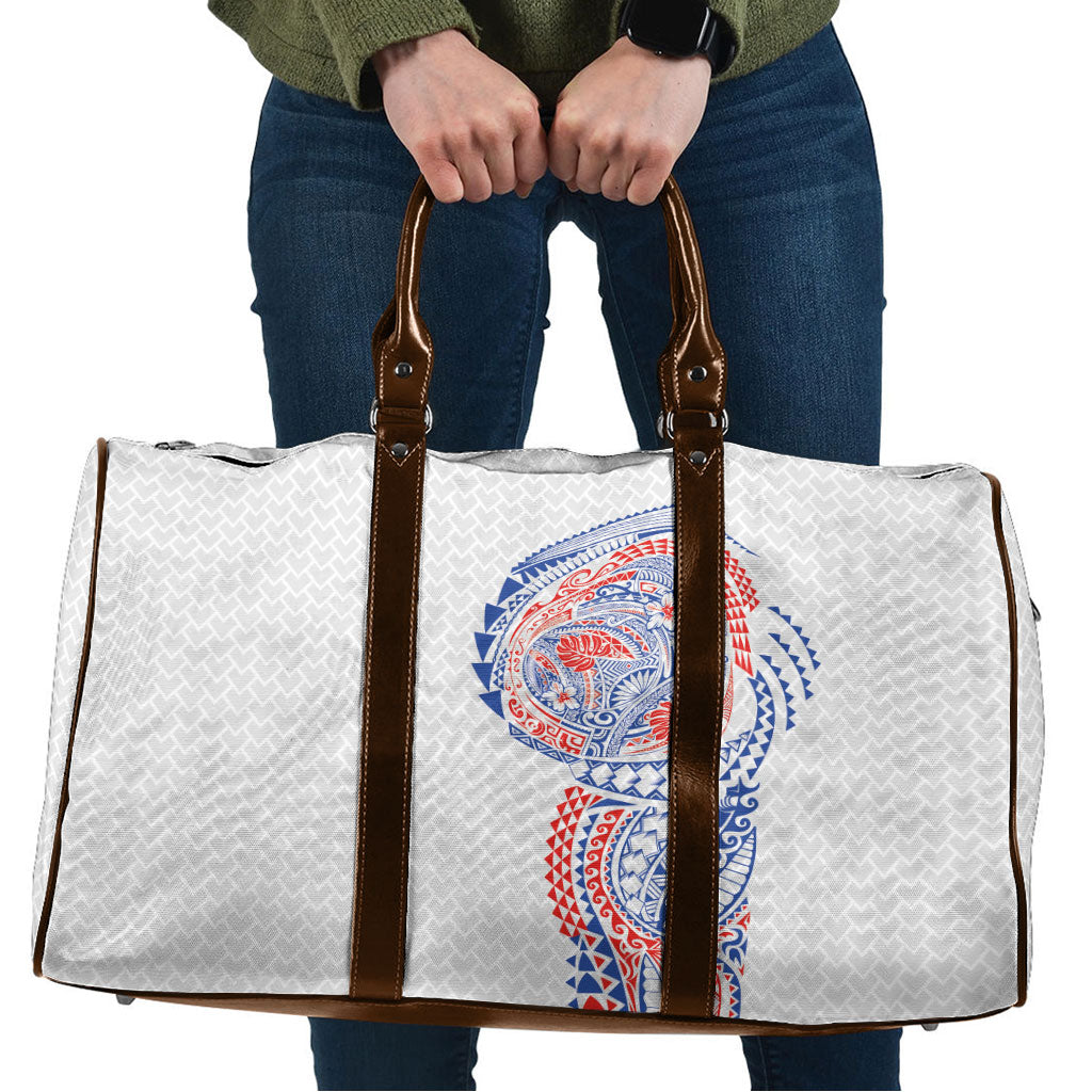 Hawaiian Traditional Tattoos Travel Bag Kakau Tribal Tropical Plant Motif Hawaii Flag Color Inspired LT03 Multicolor - Polynesian Pride