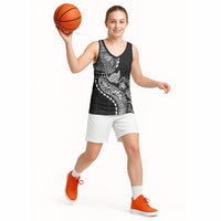 Hawaiian Kakau Tribal Sea Animals Tattoos Basketball Jersey Black Color LT03 - Polynesian Pride