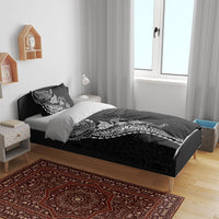 Hawaiian Kakau Tribal Sea Animals Tattoos Bedding Set Black Color