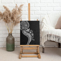 Hawaiian Kakau Tribal Sea Animals Tattoos Canvas Wall Art Black Color