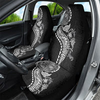 Hawaiian Kakau Tribal Sea Animals Tattoos Car Seat Cover Black Color
