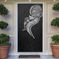 Hawaiian Kakau Tribal Sea Animals Tattoos Door Cover Black Color LT03 Black - Polynesian Pride