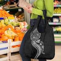 Hawaiian Kakau Tribal Sea Animals Tattoos Grocery Bag Black Color LT03 - Polynesian Pride