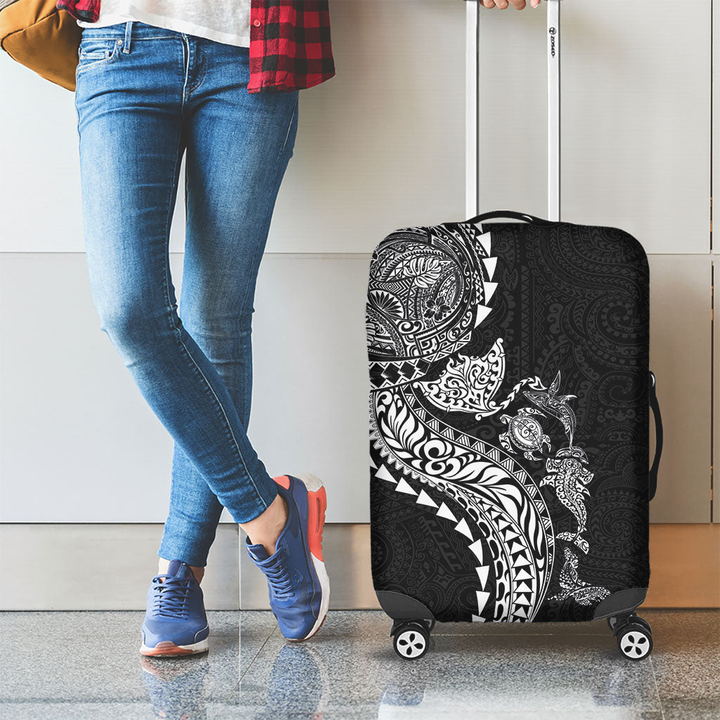Hawaiian Kakau Tribal Sea Animals Tattoos Luggage Cover Black Color LT03 - Polynesian Pride