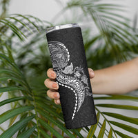 Hawaiian Kakau Tribal Sea Animals Tattoos Skinny Tumbler Black Color