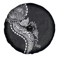 Hawaiian Kakau Tribal Sea Animals Tattoos Spare Tire Cover Black Color LT03 - Polynesian Pride
