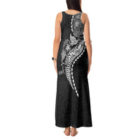 Hawaiian Kakau Tribal Sea Animals Tattoos Tank Maxi Dress Black Color LT03 - Polynesian Pride