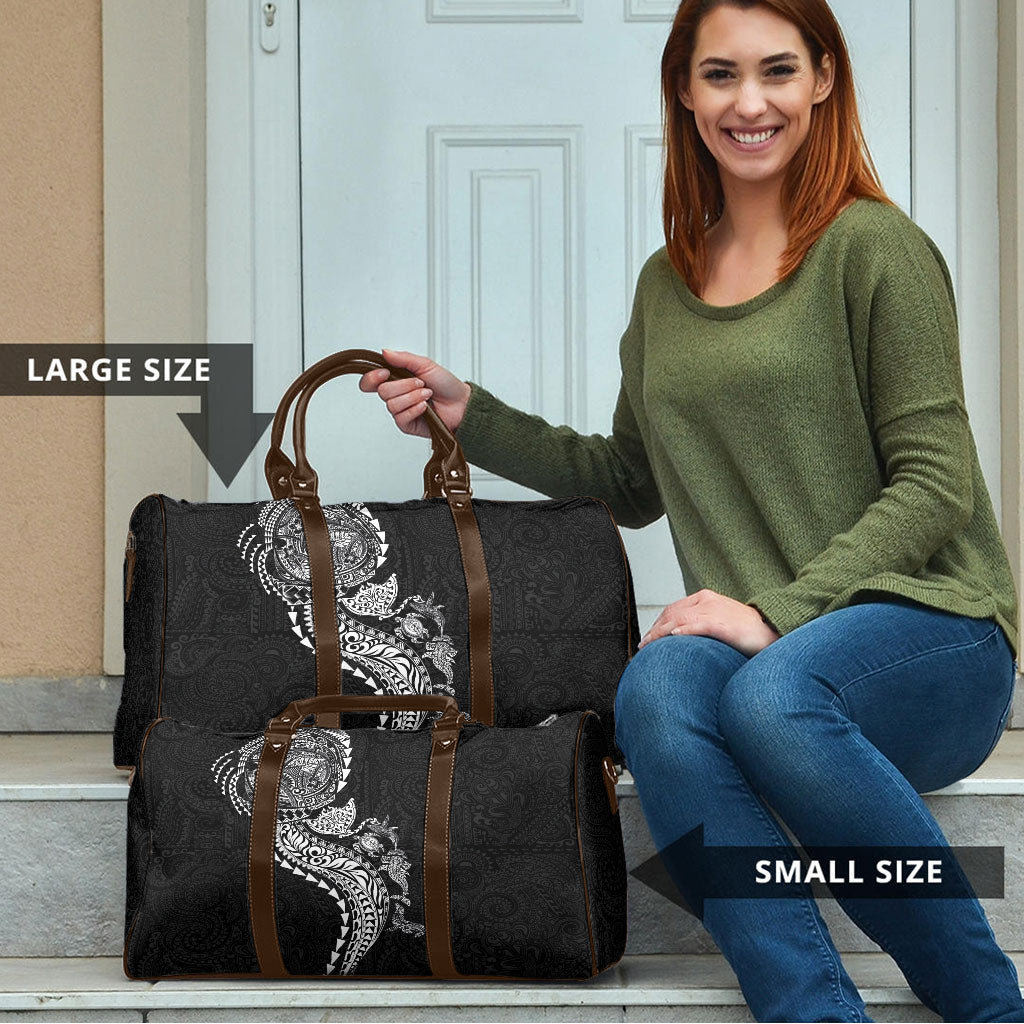 Hawaiian Kakau Tribal Sea Animals Tattoos Travel Bag Black Color LT03 - Polynesian Pride