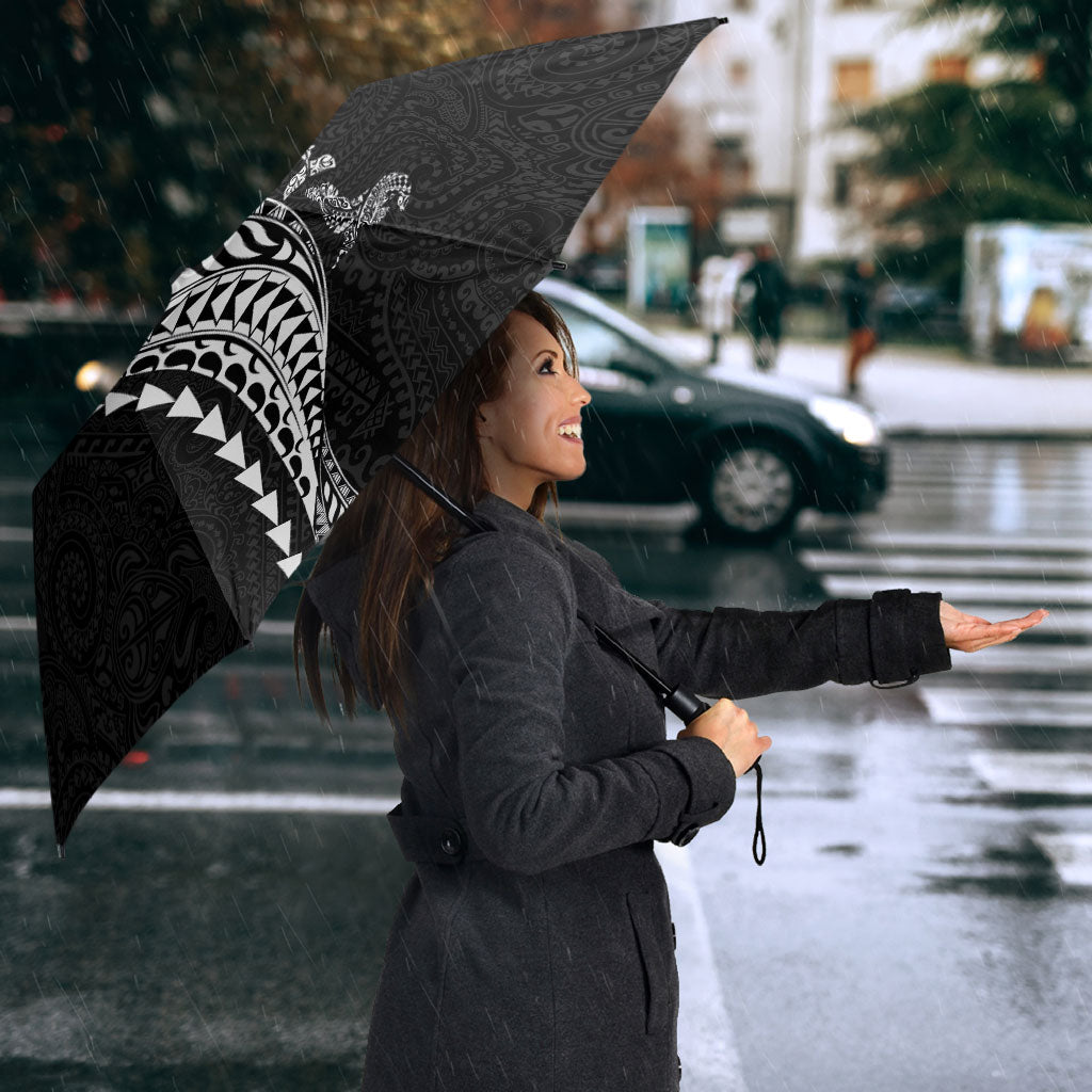Hawaiian Kakau Tribal Sea Animals Tattoos Umbrella Black Color