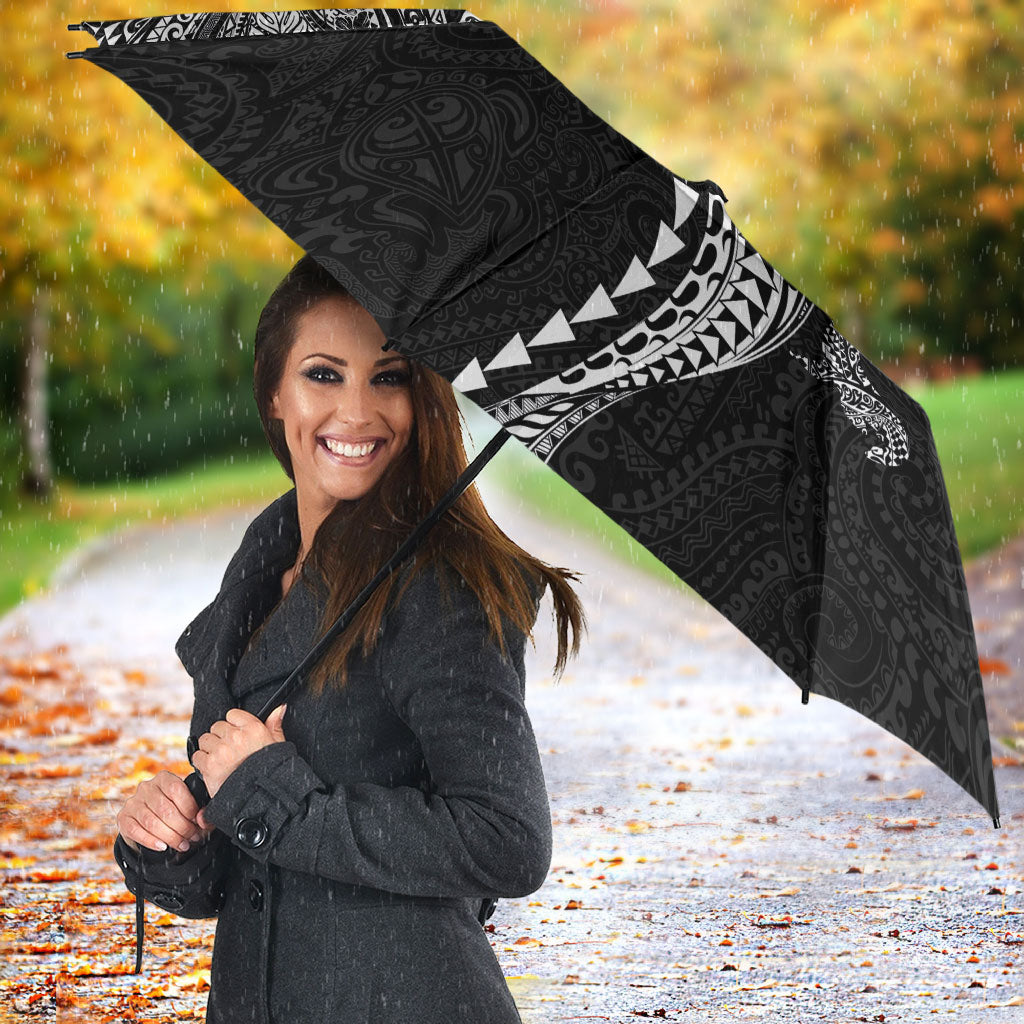 Hawaiian Kakau Tribal Sea Animals Tattoos Umbrella Black Color