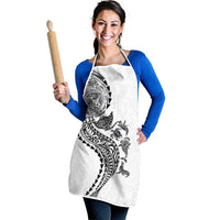 Hawaiian Kakau Tribal Sea Animals Tattoos Apron White Color LT03 - Polynesian Pride