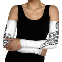 Hawaiian Kakau Tribal Sea Animals Tattoos Arm Sleeves White Color