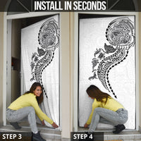 Hawaiian Kakau Tribal Sea Animals Tattoos Door Cover White Color LT03 - Polynesian Pride