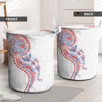 Hawaiian Kakau Tribal Sea Animals Tattoos Laundry Basket Hawaii Flag Color Inspired LT03 - Polynesian Pride