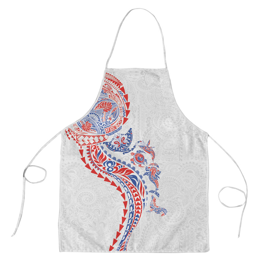 Hawaiian Kakau Tribal Sea Animals Tattoos Apron Hawaii Flag Color Inspired LT03 Multicolor - Polynesian Pride
