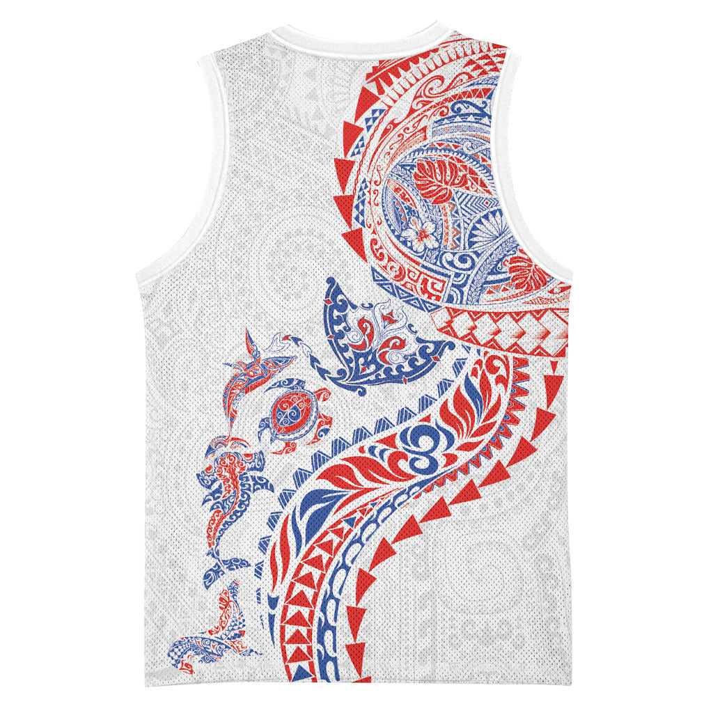 Hawaiian Kakau Tribal Sea Animals Tattoos Basketball Jersey Hawaii Flag Color Inspired