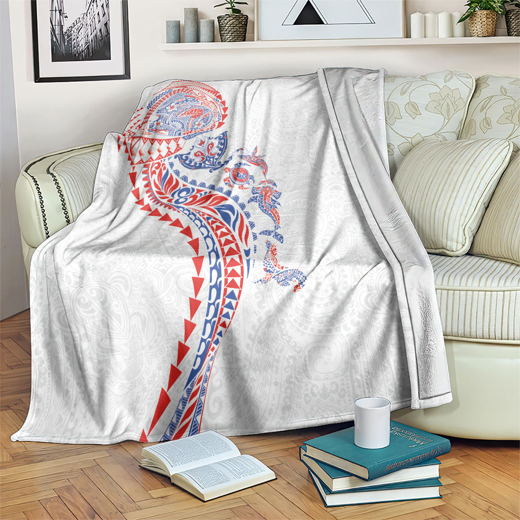Hawaiian Kakau Tribal Sea Animals Tattoos Blanket Hawaii Flag Color Inspired