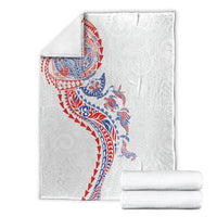 Hawaiian Kakau Tribal Sea Animals Tattoos Blanket Hawaii Flag Color Inspired LT03 - Polynesian Pride