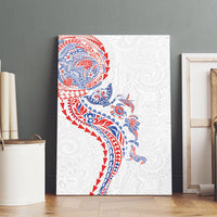 Hawaiian Kakau Tribal Sea Animals Tattoos Canvas Wall Art Hawaii Flag Color Inspired LT03 - Polynesian Pride