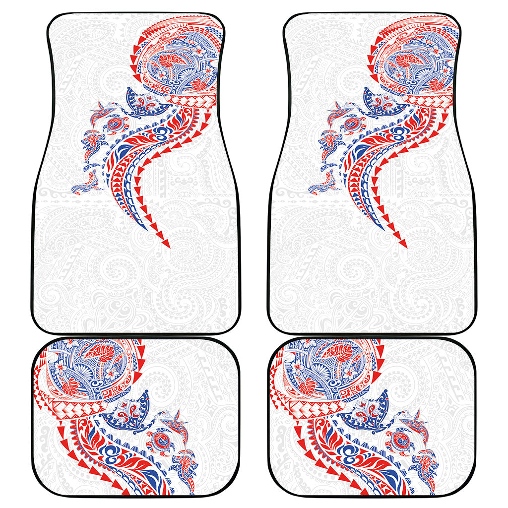 Hawaiian Kakau Tribal Sea Animals Tattoos Car Mats Hawaii Flag Color Inspired LT03 - Polynesian Pride