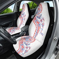 Hawaiian Kakau Tribal Sea Animals Tattoos Car Seat Cover Hawaii Flag Color Inspired