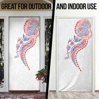 Hawaiian Kakau Tribal Sea Animals Tattoos Door Cover Hawaii Flag Color Inspired