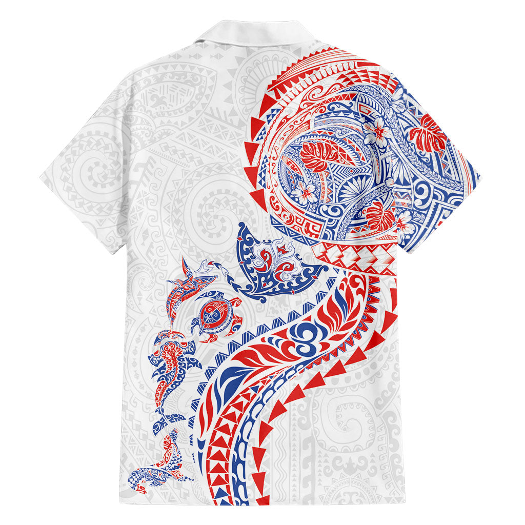 Hawaiian Kakau Tribal Sea Animals Tattoos Family Matching Summer Maxi Dress and Hawaiian Shirt Hawaii Flag Color Inspired LT03 - Polynesian Pride
