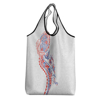 Hawaiian Kakau Tribal Sea Animals Tattoos Grocery Bag Hawaii Flag Color Inspired LT03 - Polynesian Pride
