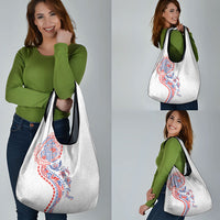 Hawaiian Kakau Tribal Sea Animals Tattoos Grocery Bag Hawaii Flag Color Inspired LT03 - Polynesian Pride