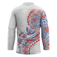 Hawaiian Kakau Tribal Sea Animals Tattoos Hockey Jersey Hawaii Flag Color Inspired