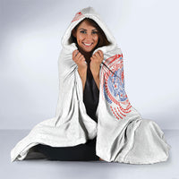 Hawaiian Kakau Tribal Sea Animals Tattoos Hooded Blanket Hawaii Flag Color Inspired LT03 - Polynesian Pride