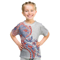 Hawaiian Kakau Tribal Sea Animals Tattoos Kid T Shirt Hawaii Flag Color Inspired