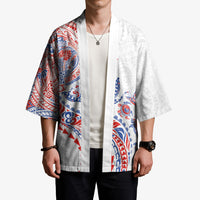 Hawaiian Kakau Tribal Sea Animals Tattoos Kimono Hawaii Flag Color Inspired LT03 - Polynesian Pride
