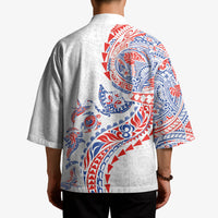 Hawaiian Kakau Tribal Sea Animals Tattoos Kimono Hawaii Flag Color Inspired LT03 - Polynesian Pride