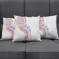 Hawaiian Kakau Tribal Sea Animals Tattoos Pillow Cover Hawaii Flag Color Inspired