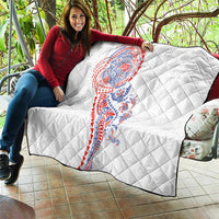 Hawaiian Kakau Tribal Sea Animals Tattoos Quilt Hawaii Flag Color Inspired LT03 - Polynesian Pride