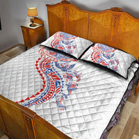 Hawaiian Kakau Tribal Sea Animals Tattoos Quilt Bed Set Hawaii Flag Color Inspired LT03 - Polynesian Pride