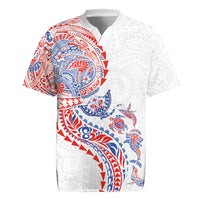 Hawaiian Kakau Tribal Sea Animals Tattoos Rugby Jersey Hawaii Flag Color Inspired LT03 Multicolor - Polynesian Pride