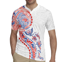 Hawaiian Kakau Tribal Sea Animals Tattoos Rugby Jersey Hawaii Flag Color Inspired LT03 - Polynesian Pride
