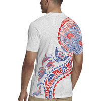 Hawaiian Kakau Tribal Sea Animals Tattoos Rugby Jersey Hawaii Flag Color Inspired LT03 - Polynesian Pride