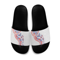 Hawaiian Kakau Tribal Sea Animals Tattoos Slide Sandals Hawaii Flag Color Inspired LT03 Multicolor - Polynesian Pride