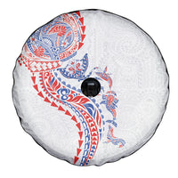 Hawaiian Kakau Tribal Sea Animals Tattoos Spare Tire Cover Hawaii Flag Color Inspired