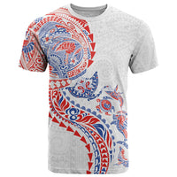 Hawaiian Kakau Tribal Sea Animals Tattoos T Shirt Hawaii Flag Color Inspired LT03 Multicolor - Polynesian Pride