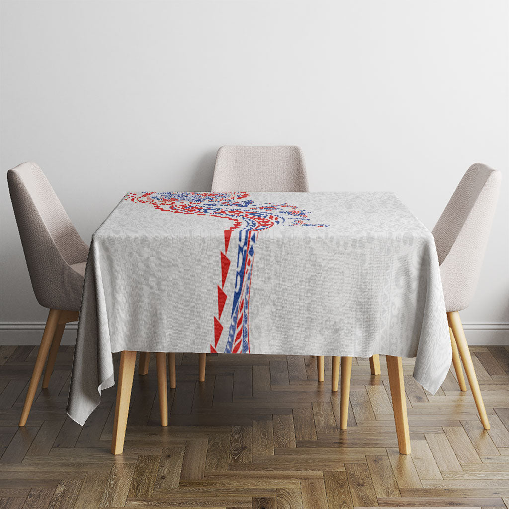Hawaiian Kakau Tribal Sea Animals Tattoos Tablecloth Hawaii Flag Color Inspired LT03 - Polynesian Pride