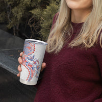 Hawaiian Kakau Tribal Sea Animals Tattoos Tumbler Cup Hawaii Flag Color Inspired