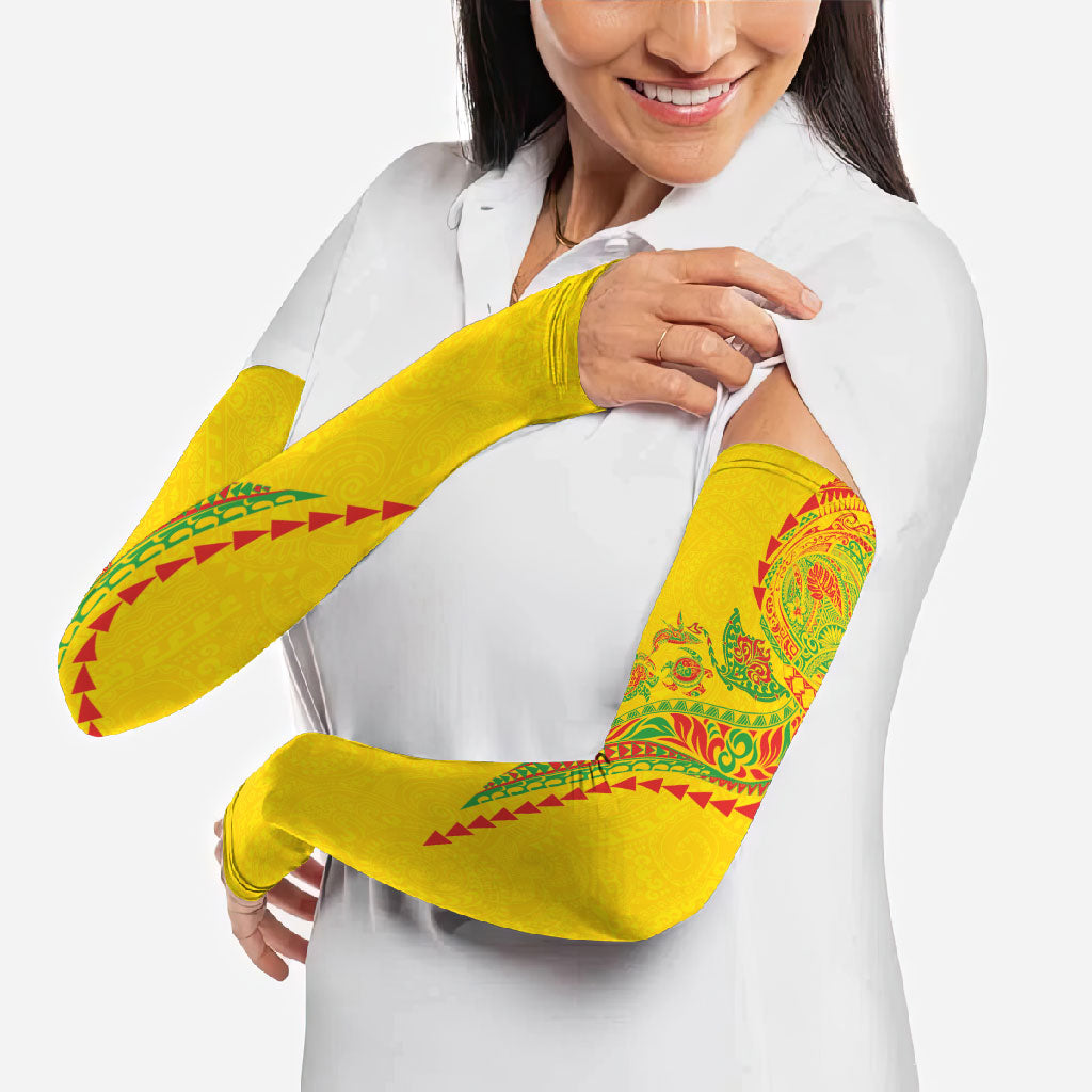 Hawaiian Kakau Tribal Sea Animals Tattoos Arm Sleeves Kanaka Maoli Flag Color Inspired